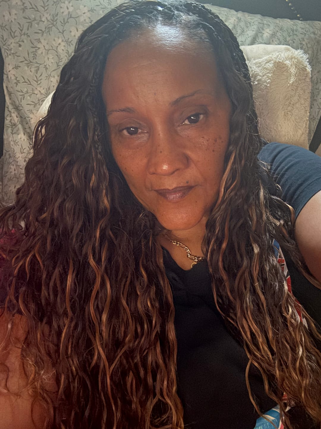 Customer photo review of #4 Medium Brown Deep Wave Human Crochet Hair for Braiding