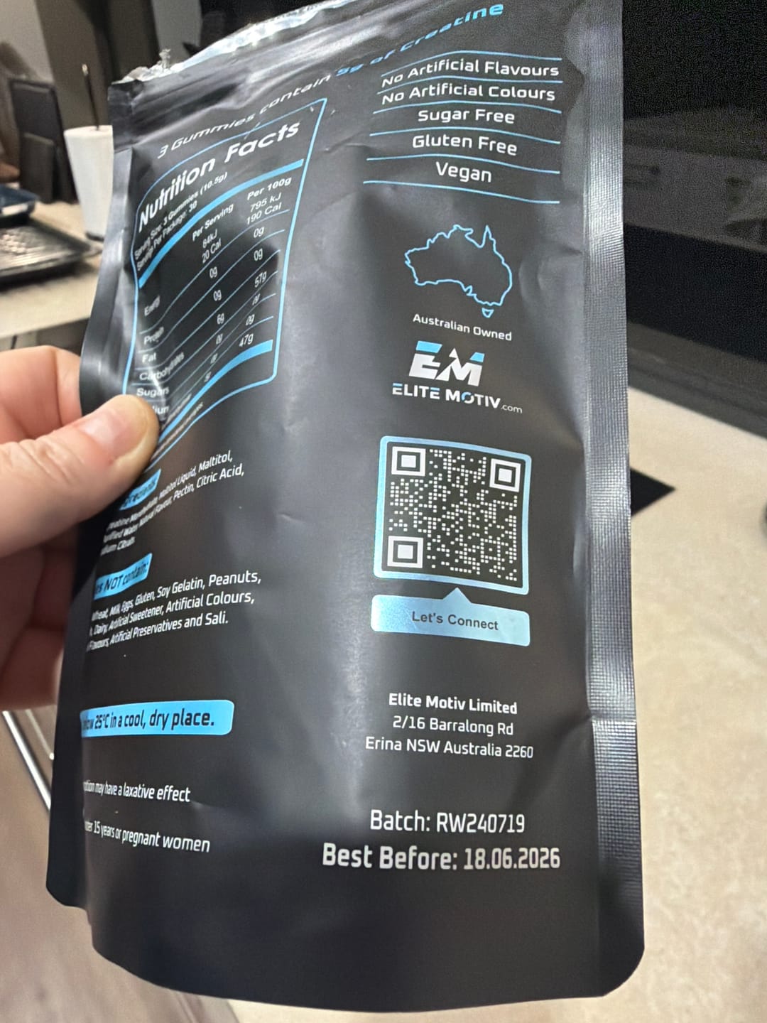 Customer photo review of Creatine and Sleep Gummy Bundle