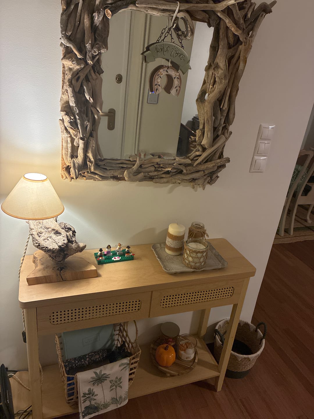 Customer photo review of Τραπέζι Κονσόλα Εισόδου Έπιπλο Διαδρόμου Δρυς Boho LN-T016Y57