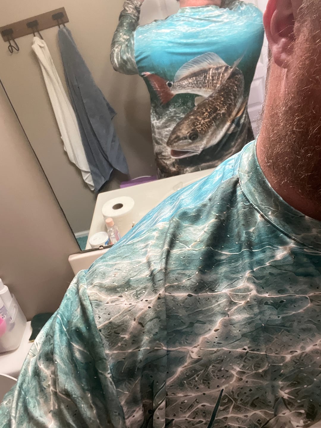 Customer photo review of Performance Fishing Long Sleeve - Clear Flats Redfish Hunt - RRF02
