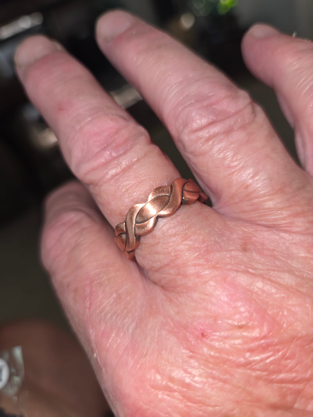 Customer photo review of Ladies Adjustable Copper Magnetic Ring