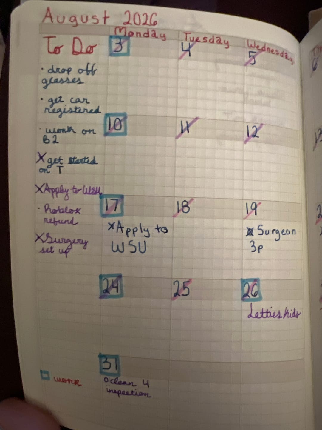 Customer photo review of B6 Undated Weekly Planner v.2 | Core | Stacked Weekends