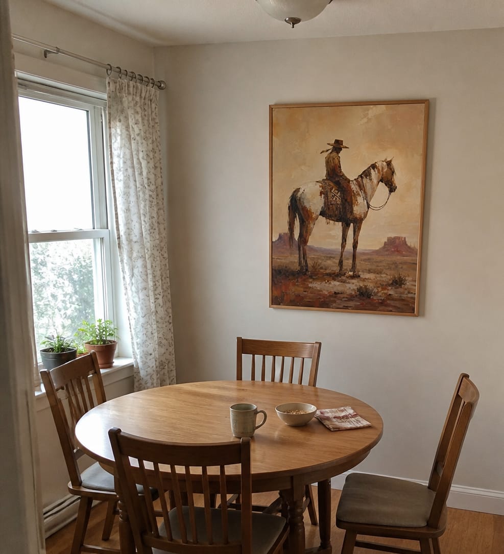 Customer photo review of Vintage Americana Art｜Desert Wanderer
