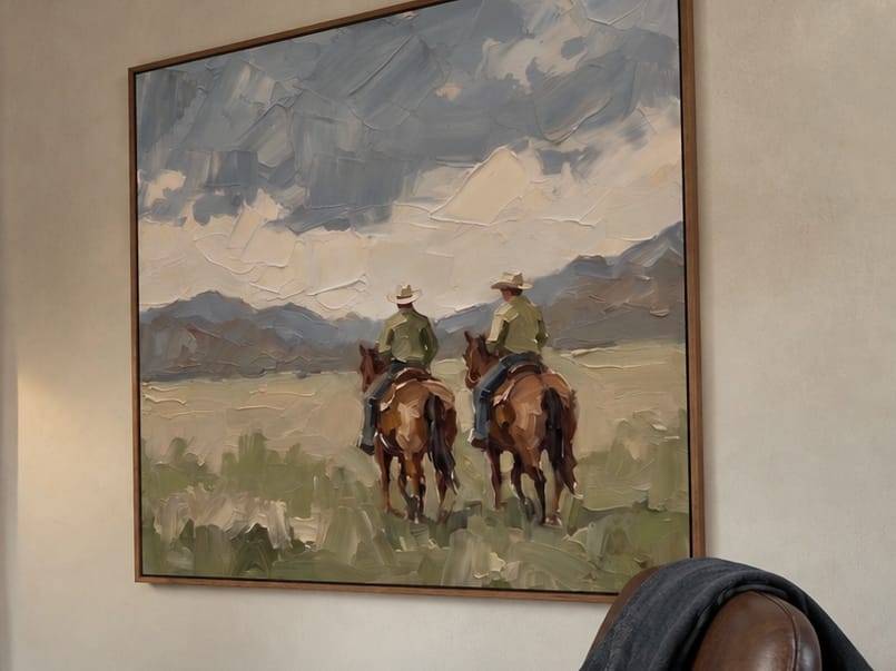 Customer photo review of Western Landscapes Art｜Riders Beneath the Endless Sky
