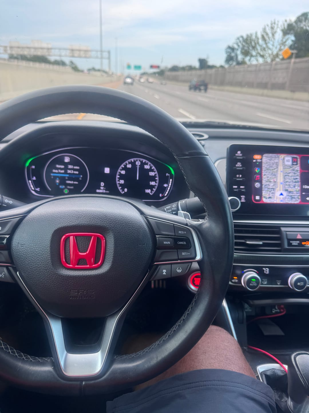 Customer photo review of Black Steering Wheel Emblem Cover