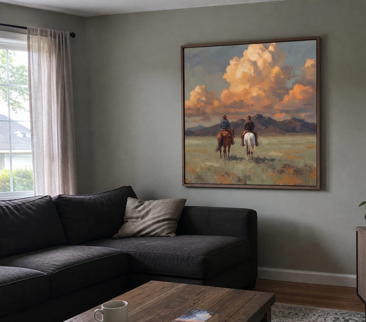 Customer photo review of Western Landscapes Art｜Under Great Clouds