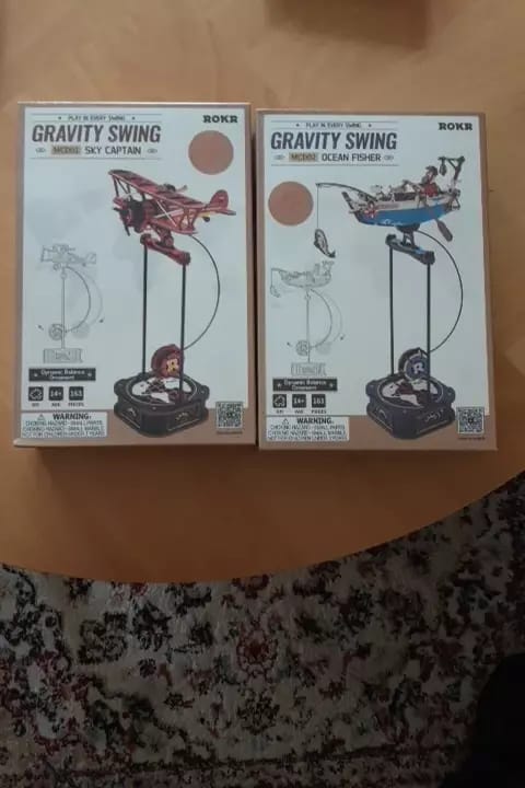 Customer photo review of Wooden Airplane Pendulum Toy – ROKR Sky Captain MCD01