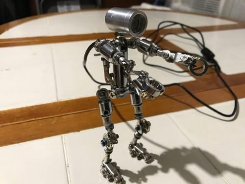 Customer photo review of Terminator M 3D Metal Puzzle – Premium Poseable Robot with LED Light