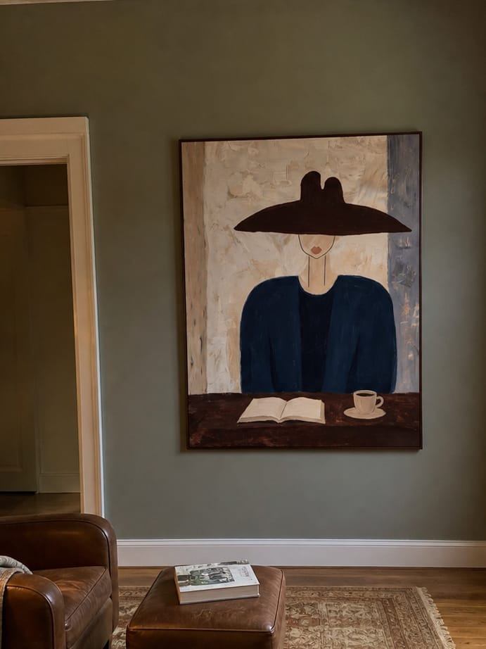 Customer photo review of Vintage Americana Art｜Quiet Reader
