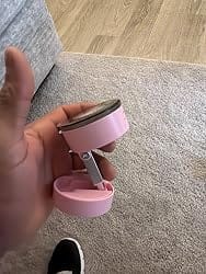 Customer photo review of Foldable Vacuum Suction Cup Phone Holder – Double-Sided Magnetic Desk Stand for iPhone & Android