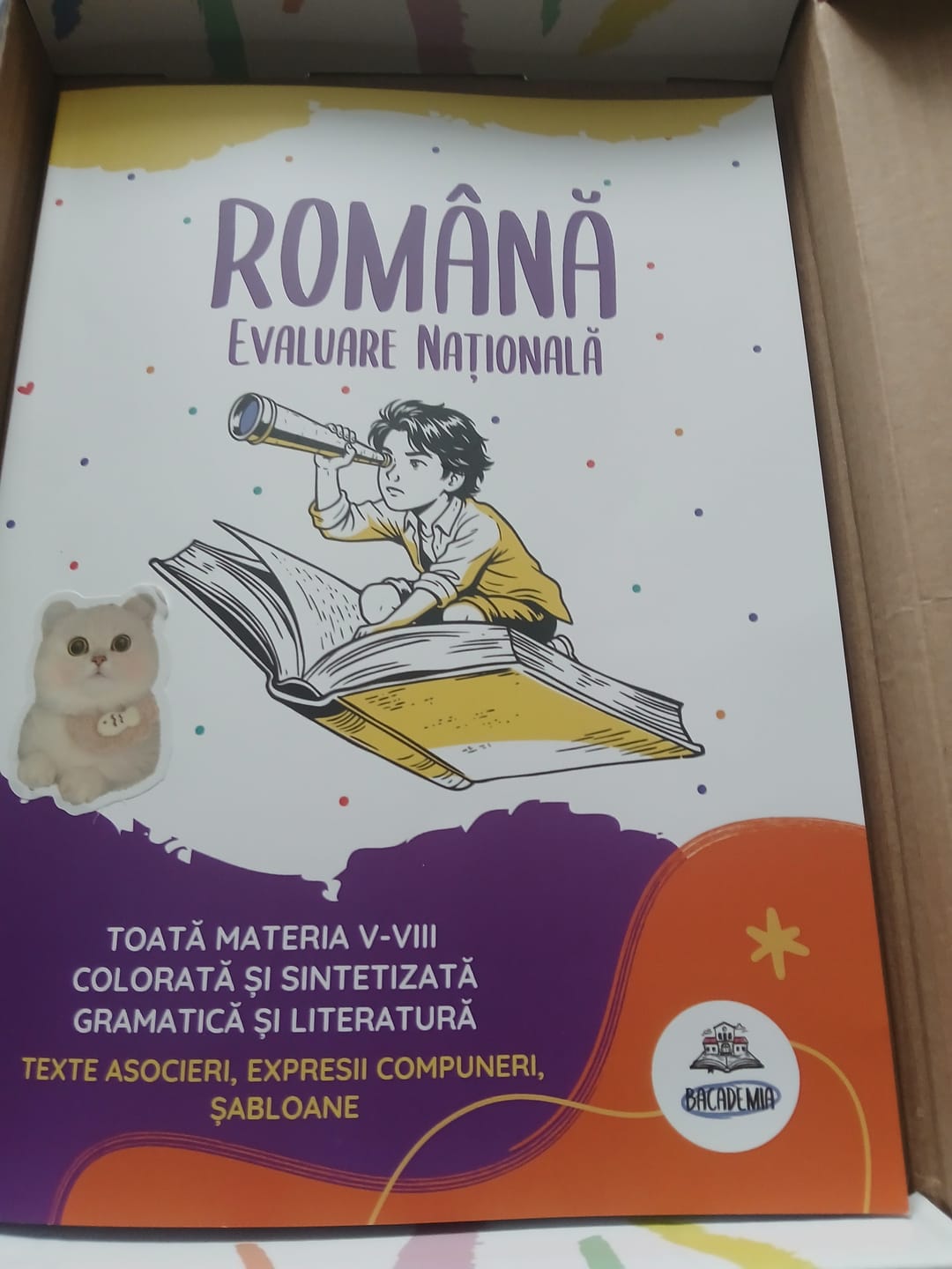 Customer photo review of Carte Română Evaluare Națională - Bacademia (Toată Materia V-VIII: Gramatică și Literatură)