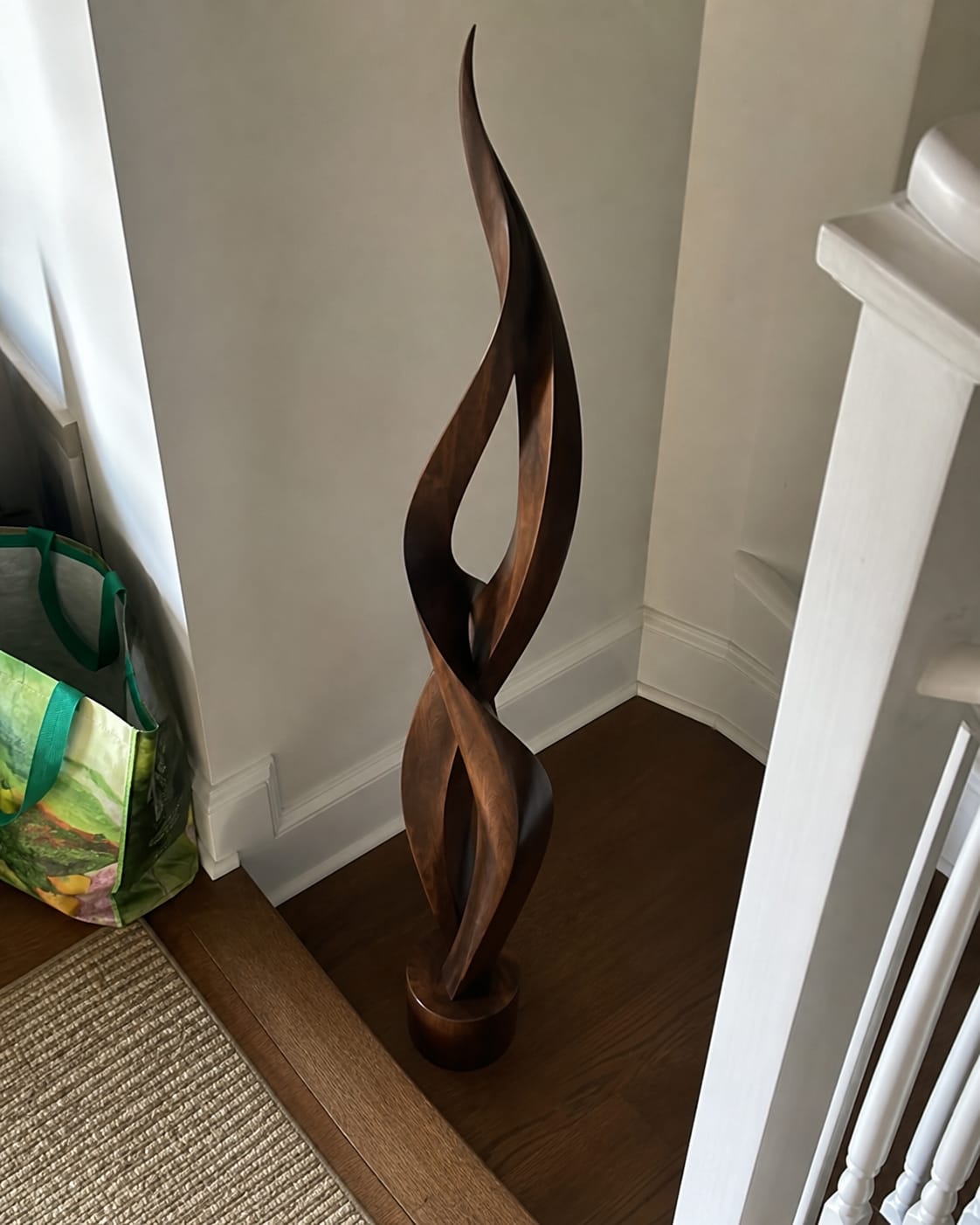 Customer photo review of Large Wood Sculpture | Ascent Vessel