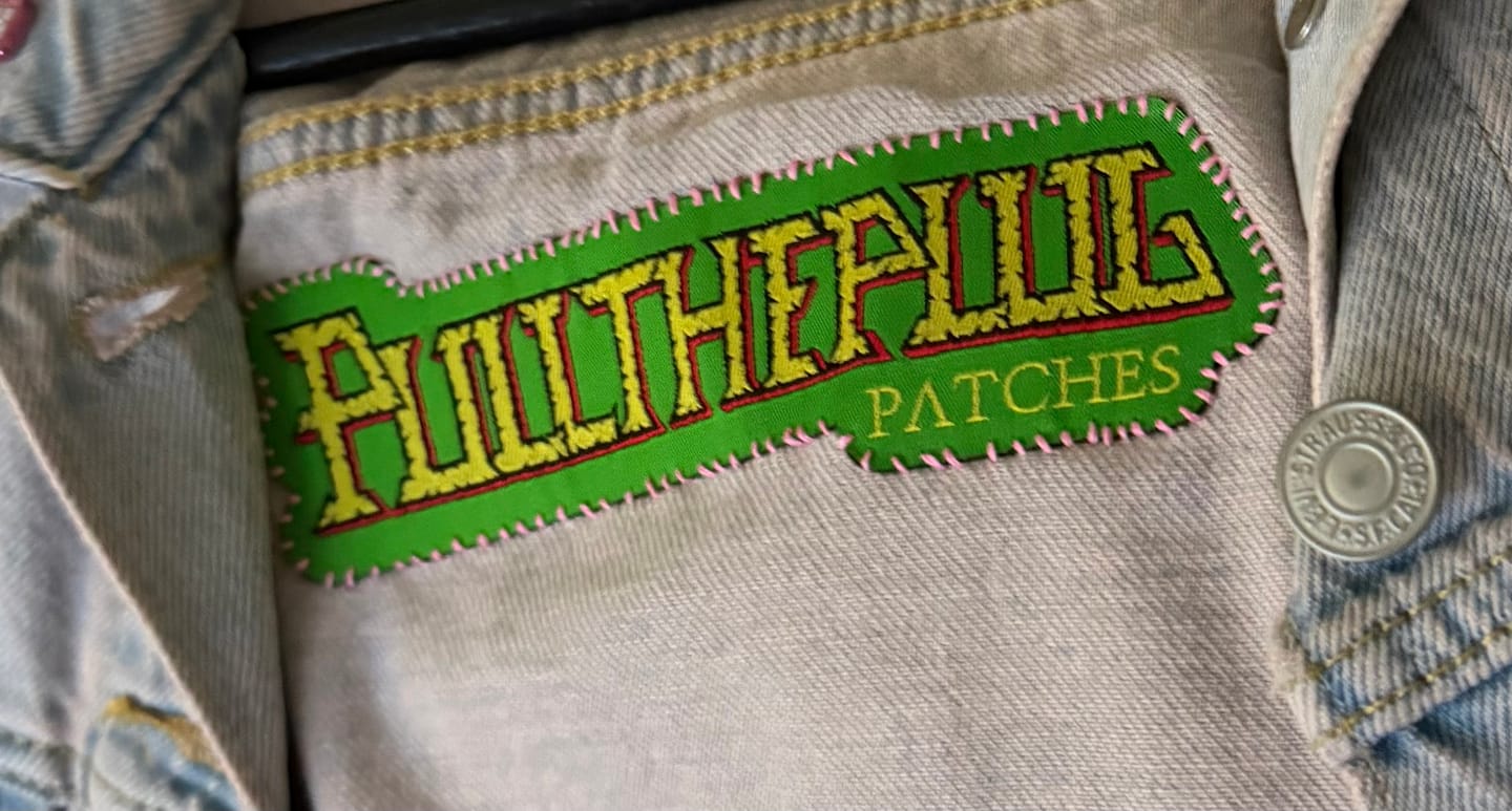 Customer photo review of Pull The Plug Patches - Pestilence Logo Tribute