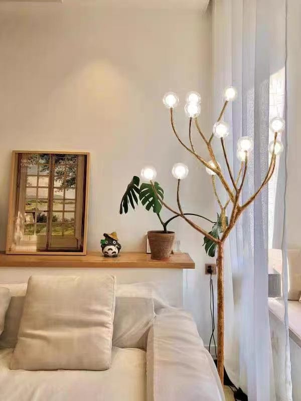 Customer photo review of Rustic Tree Branch Floor Lamp