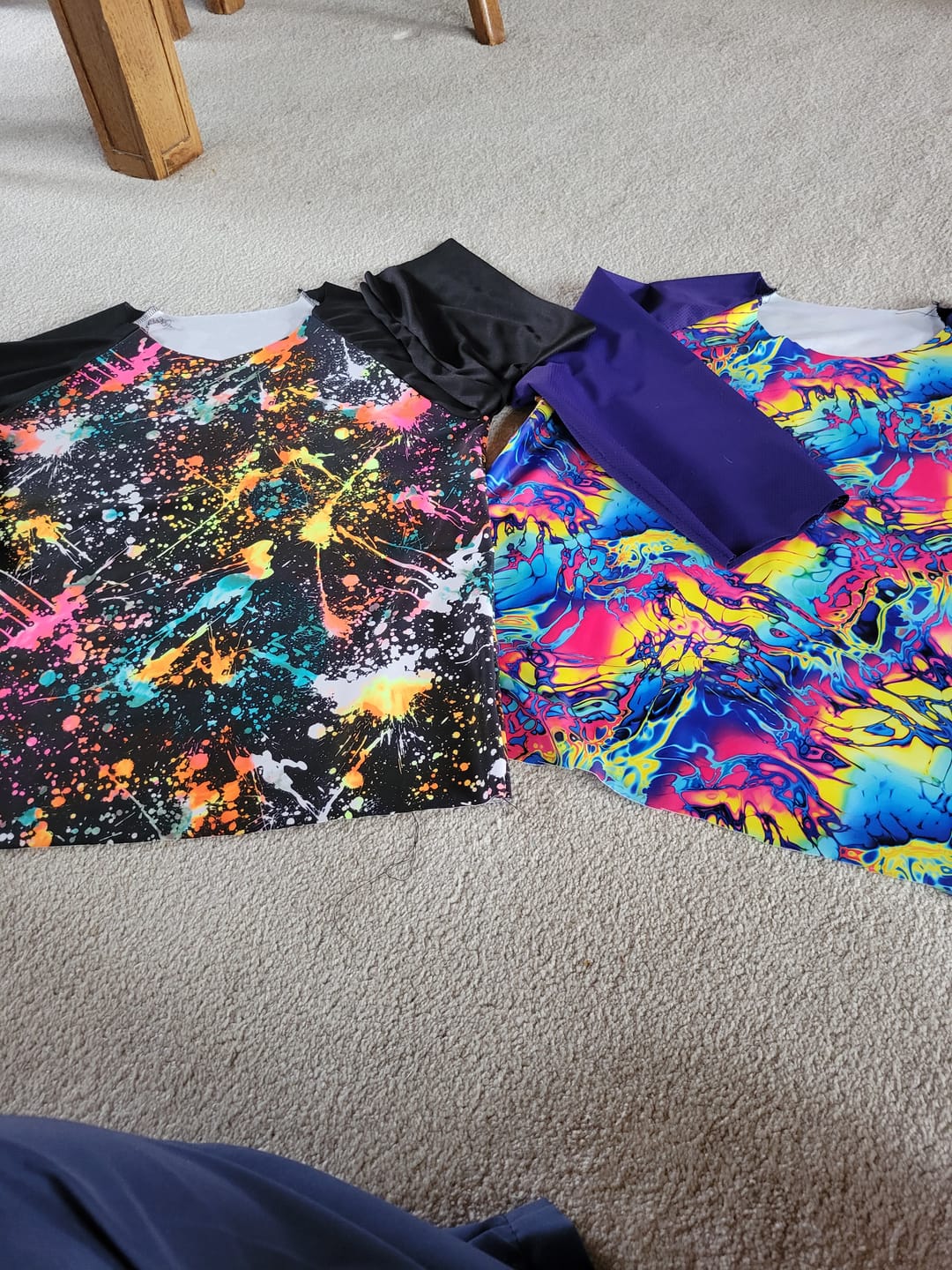 Customer photo review of Graffiti Print Nylon Spandex
