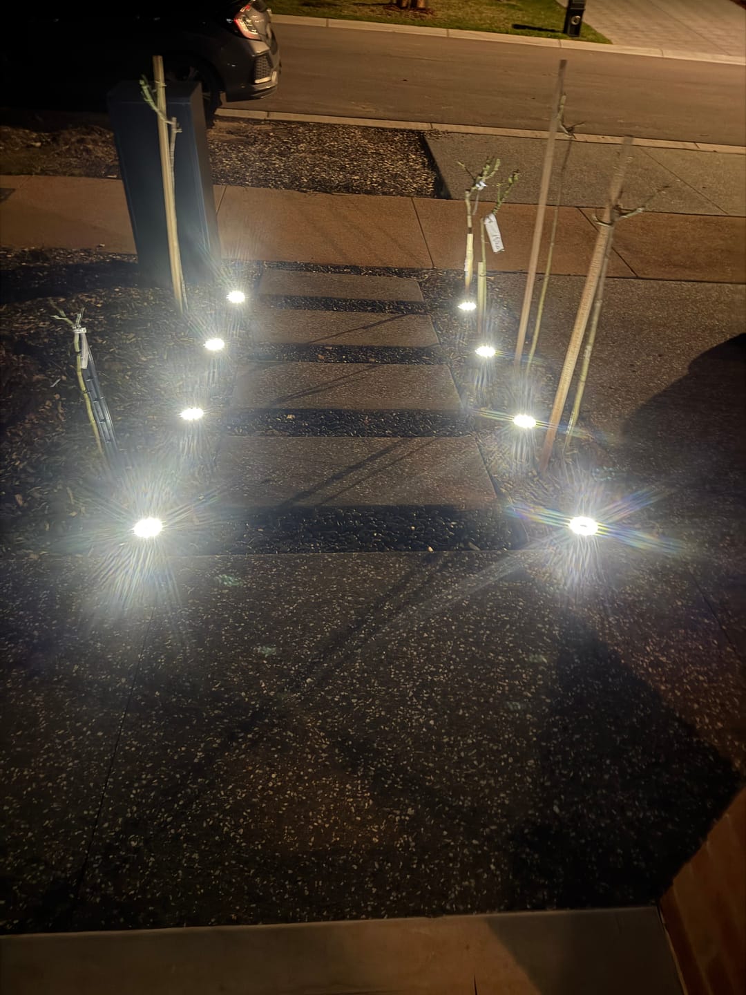 Customer photo review of GardenBrite™ Solar Ground Light Pack