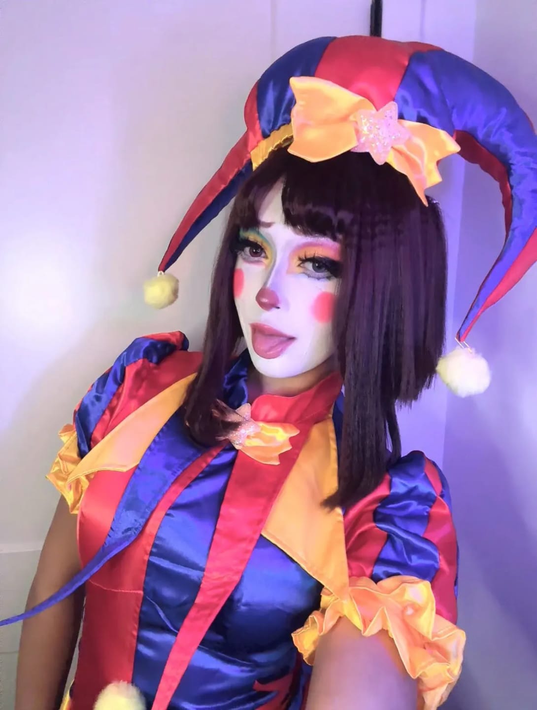 Customer photo review of Pomni Cosplay Costume – The Amazing Digital Circus Jester Outfit