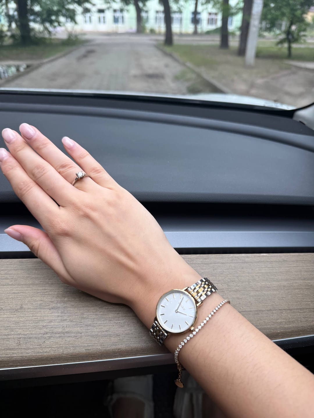 Customer photo review of Ruby Petite Gold Silver