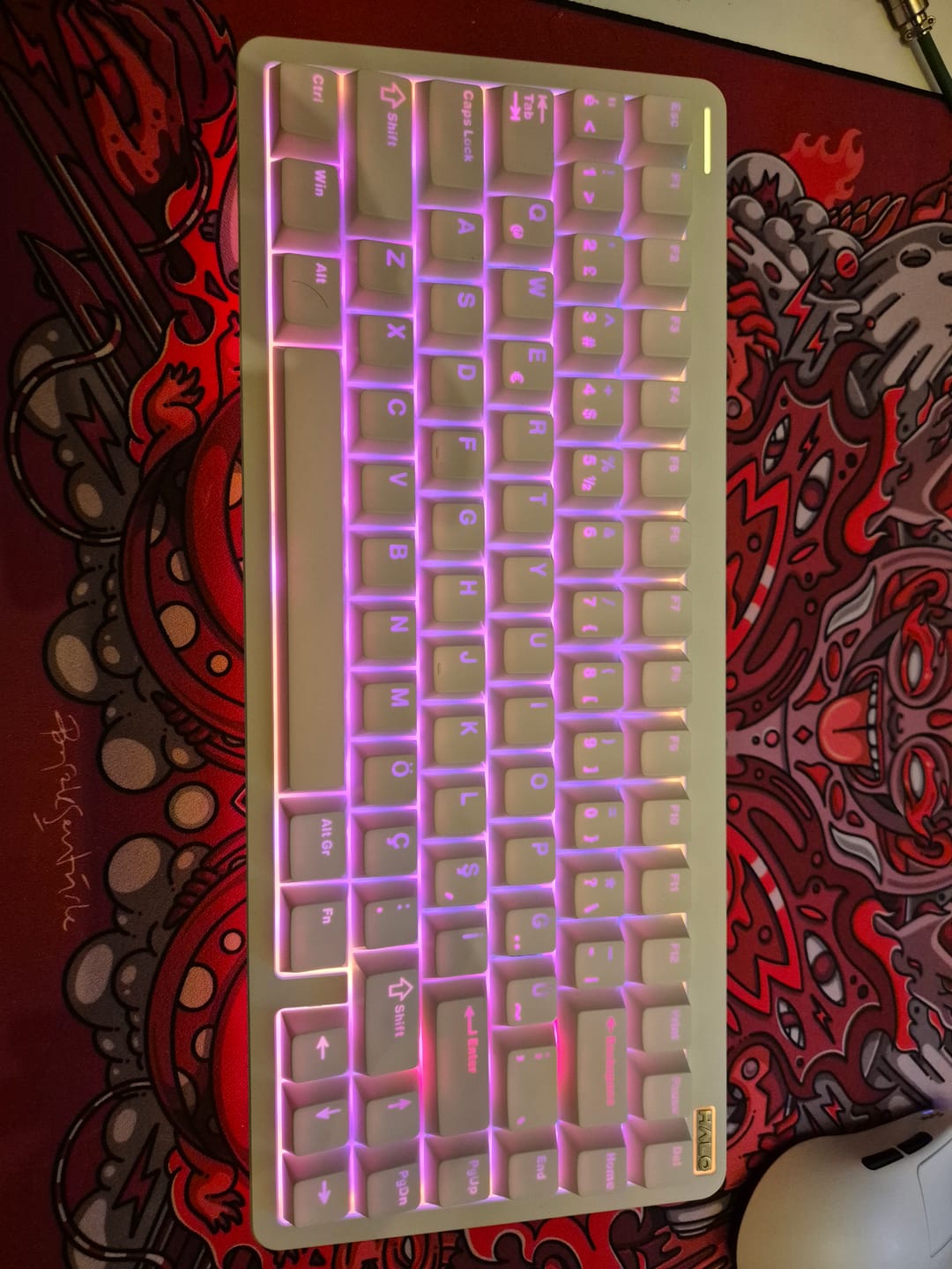 Customer photo review of Wraith Işık Geçirgen Çift Enjeksiyonlu PBT Türkçe Tuş Takımı