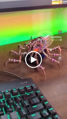 Customer photo review of Plasma Spider Model Kit – Cyberpunk 3D Metal Puzzle