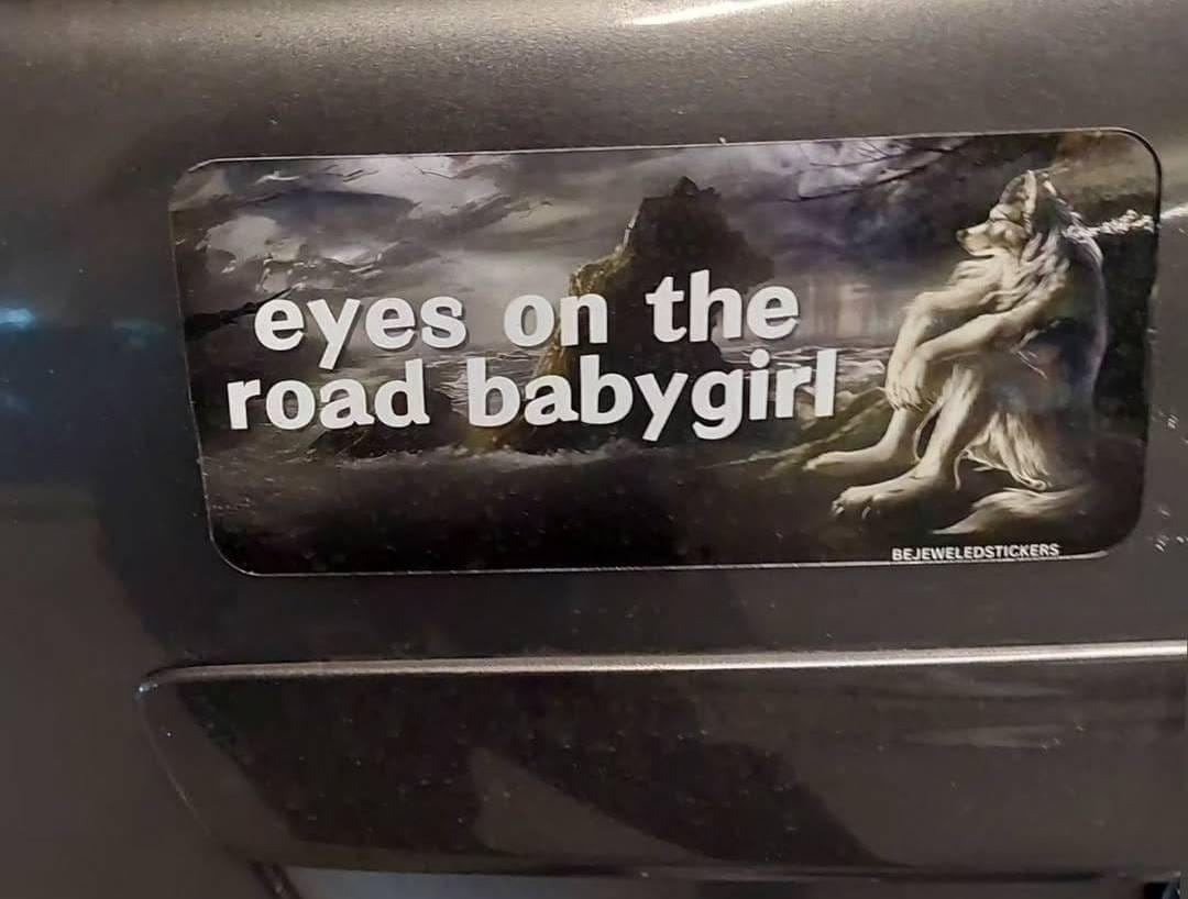 Customer photo review of eyes on the road baby girl / slow down sugar im diabetic /  customizable text