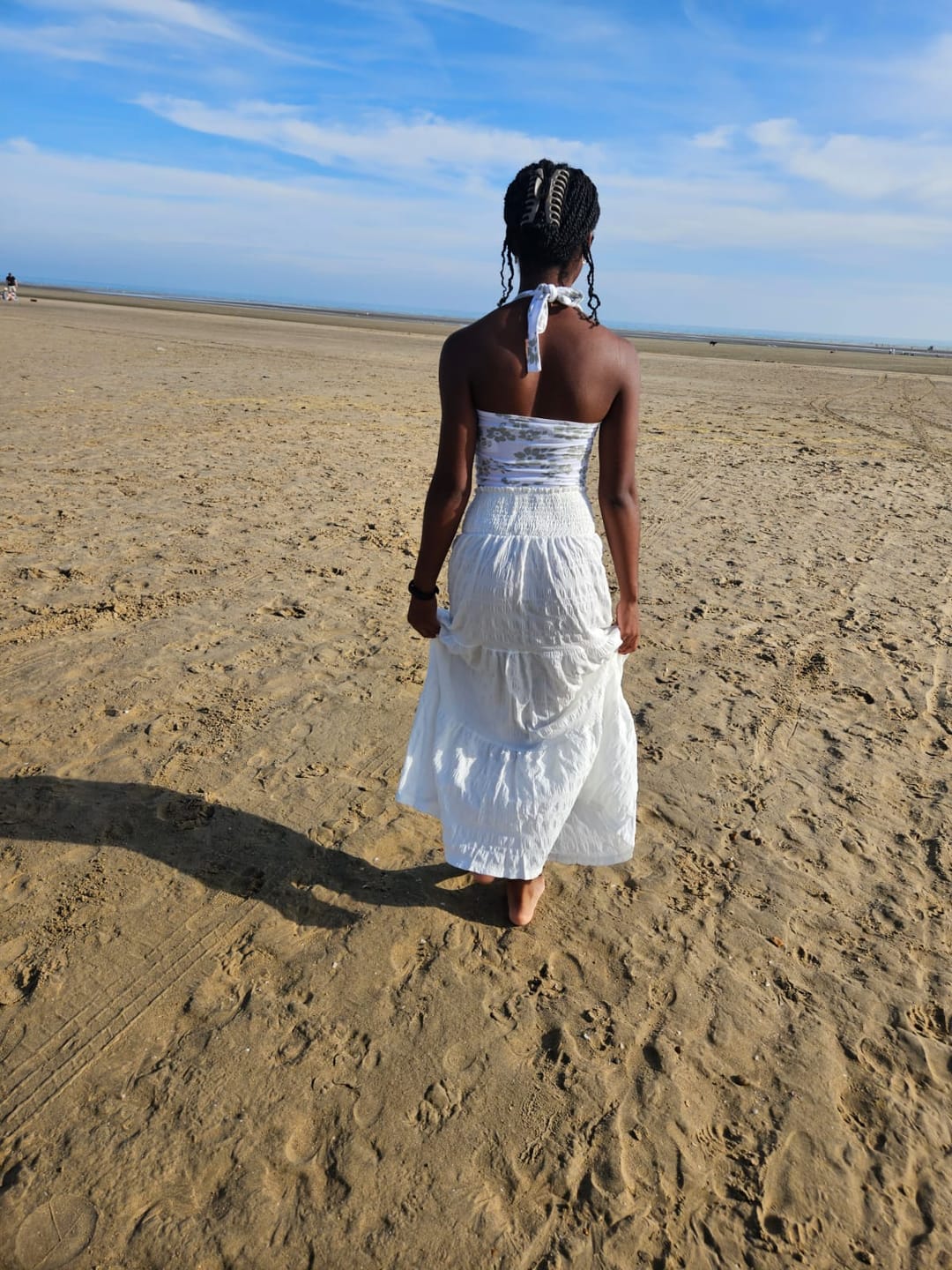 Customer photo review of Calla Tiered Maxi Skirt Elastic Waist