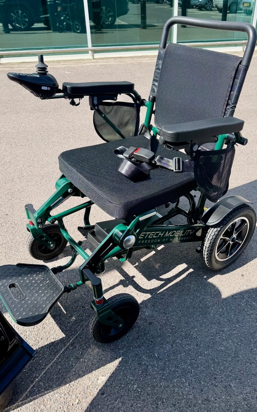 Customer photo review of Limited Edition Racing Green Lightweight Electric Wheelchair | Freedom Pro ST