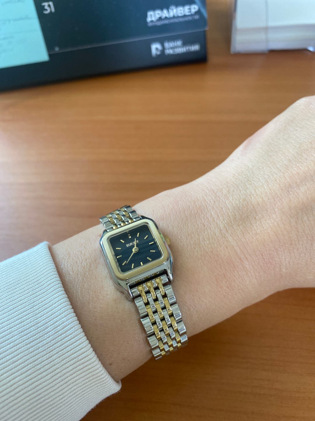 Customer photo review of Macy Petite Black Gold Silver