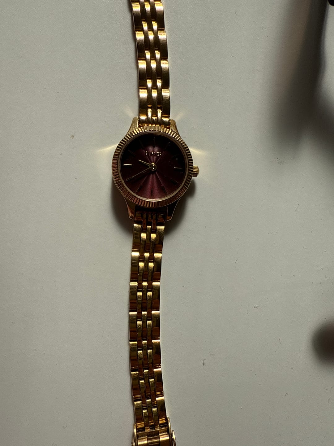Customer photo review of Sophie Gold Burgundy
