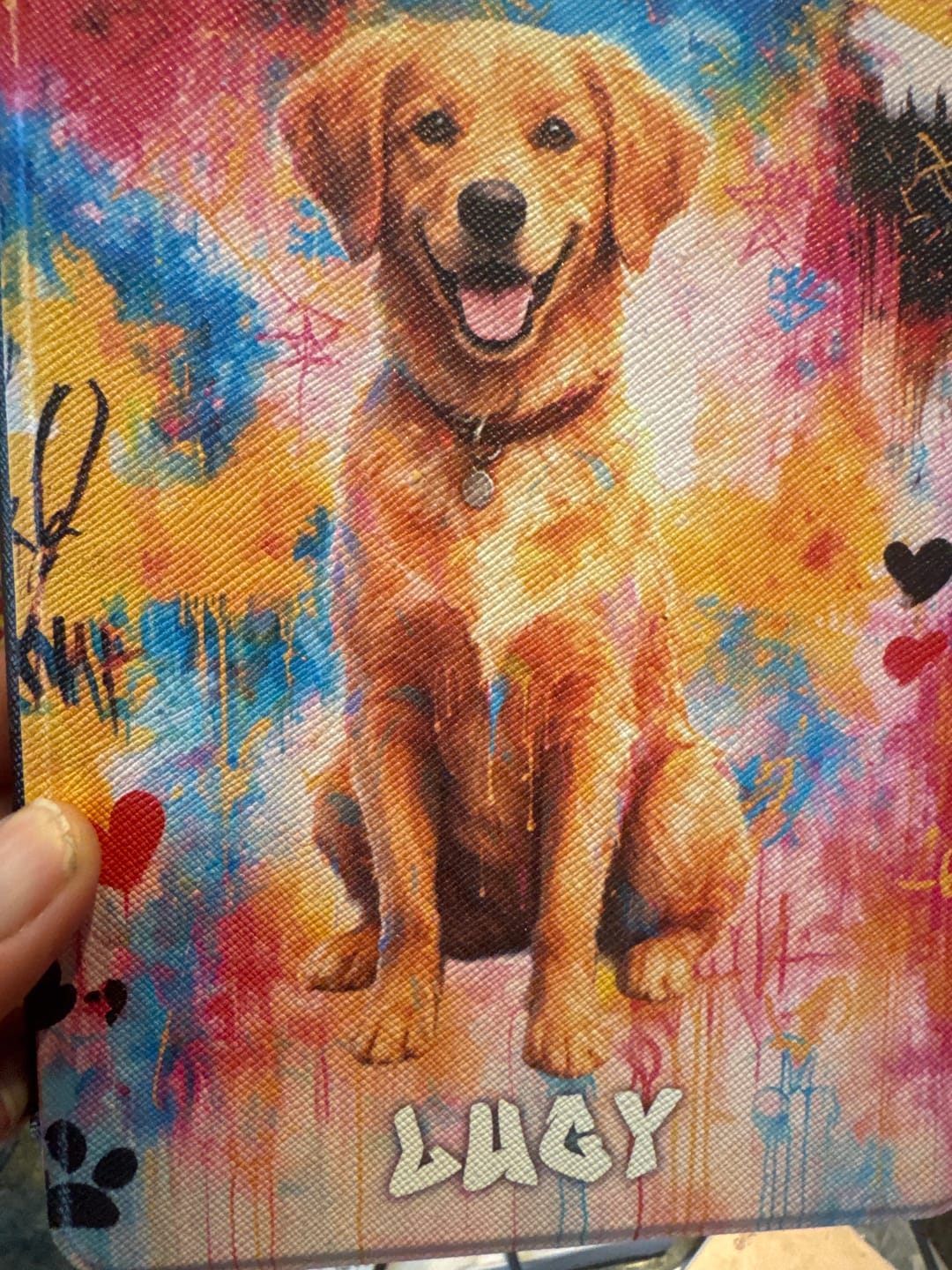 Customer photo review of Graffiti - Personalized Kindle Case