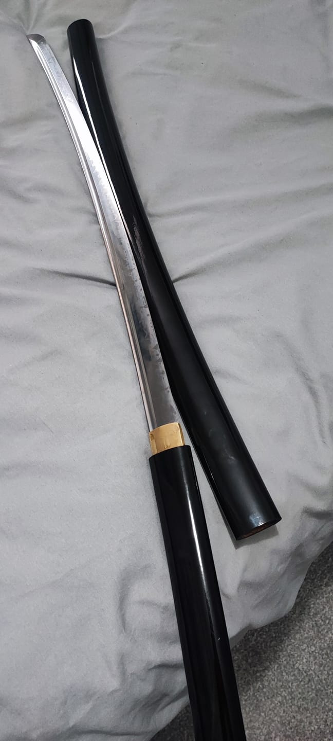 Customer photo review of Kill Bill - Deluxe "O-Ren Ishii" Hand Forged Shirasaya in Clay Tempered HCS