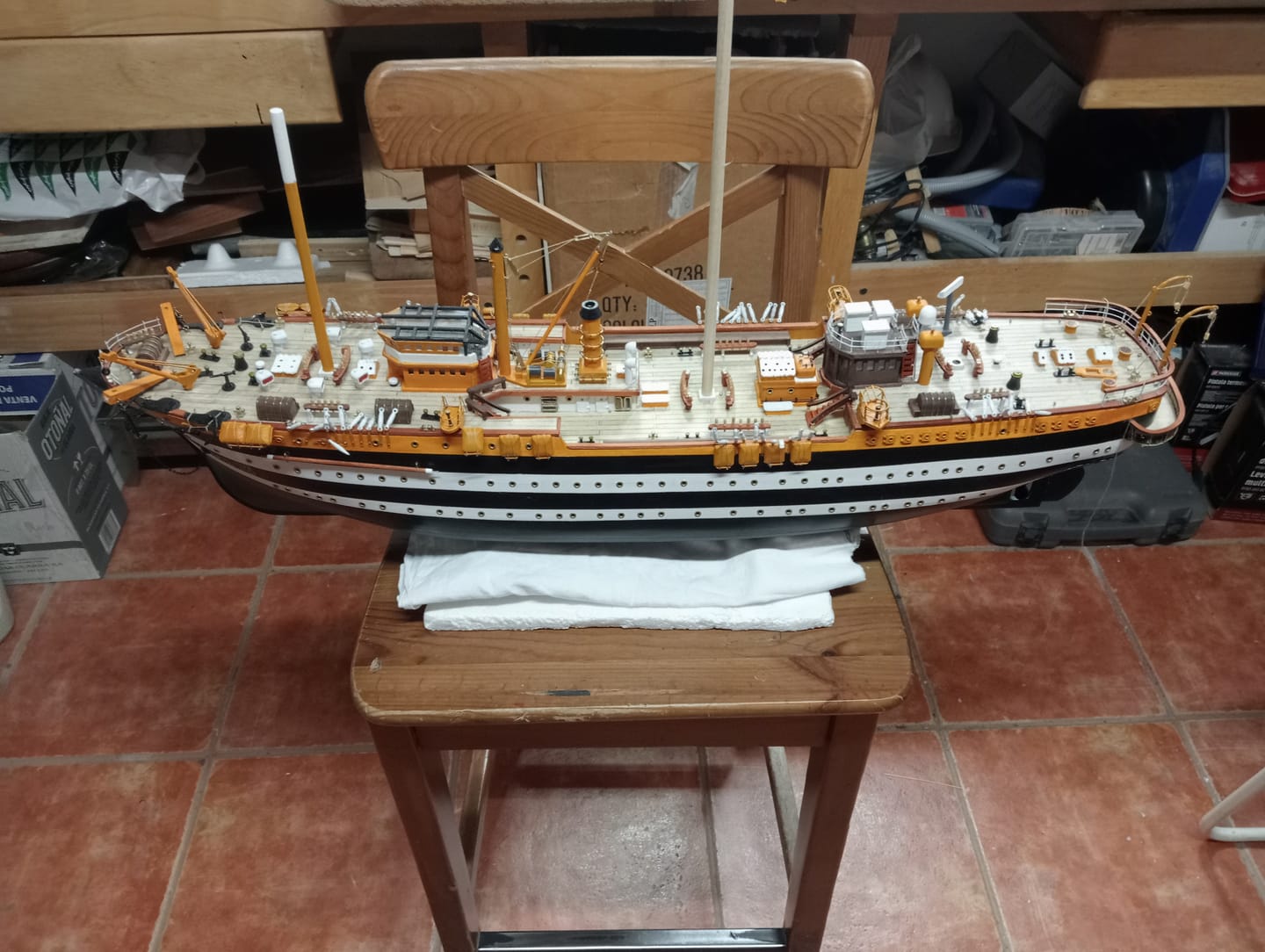 Customer photo review of Maqueta Barco Amerigo Vespucci