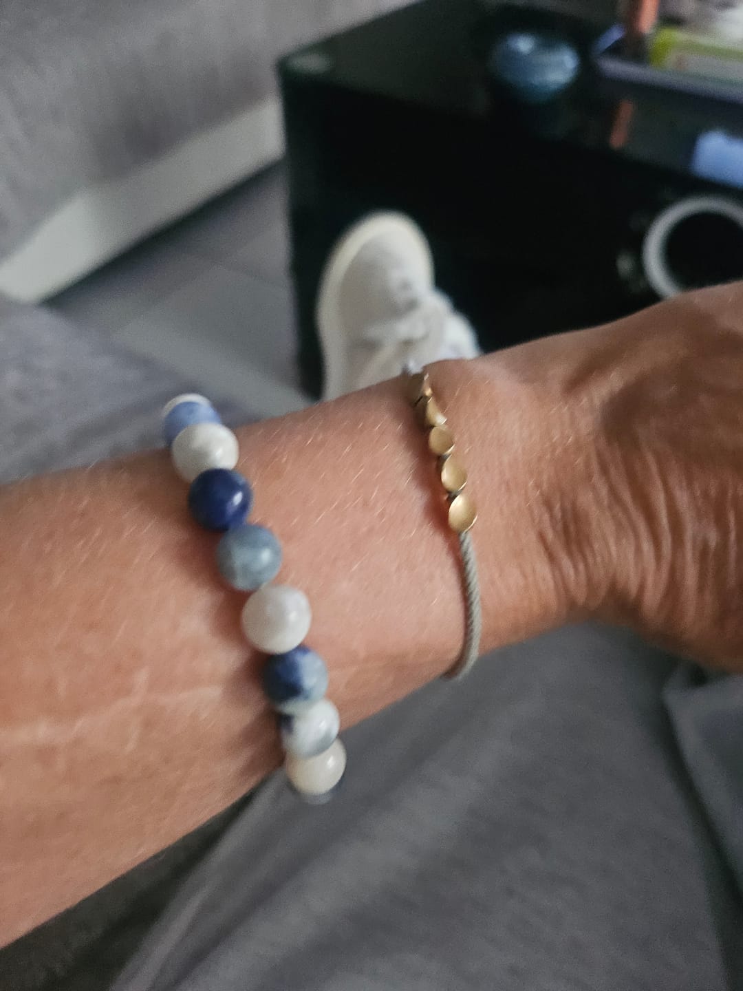 Customer photo review of Bracelet Bouddhiste et la Fleur de Lotus Porte-Chance
