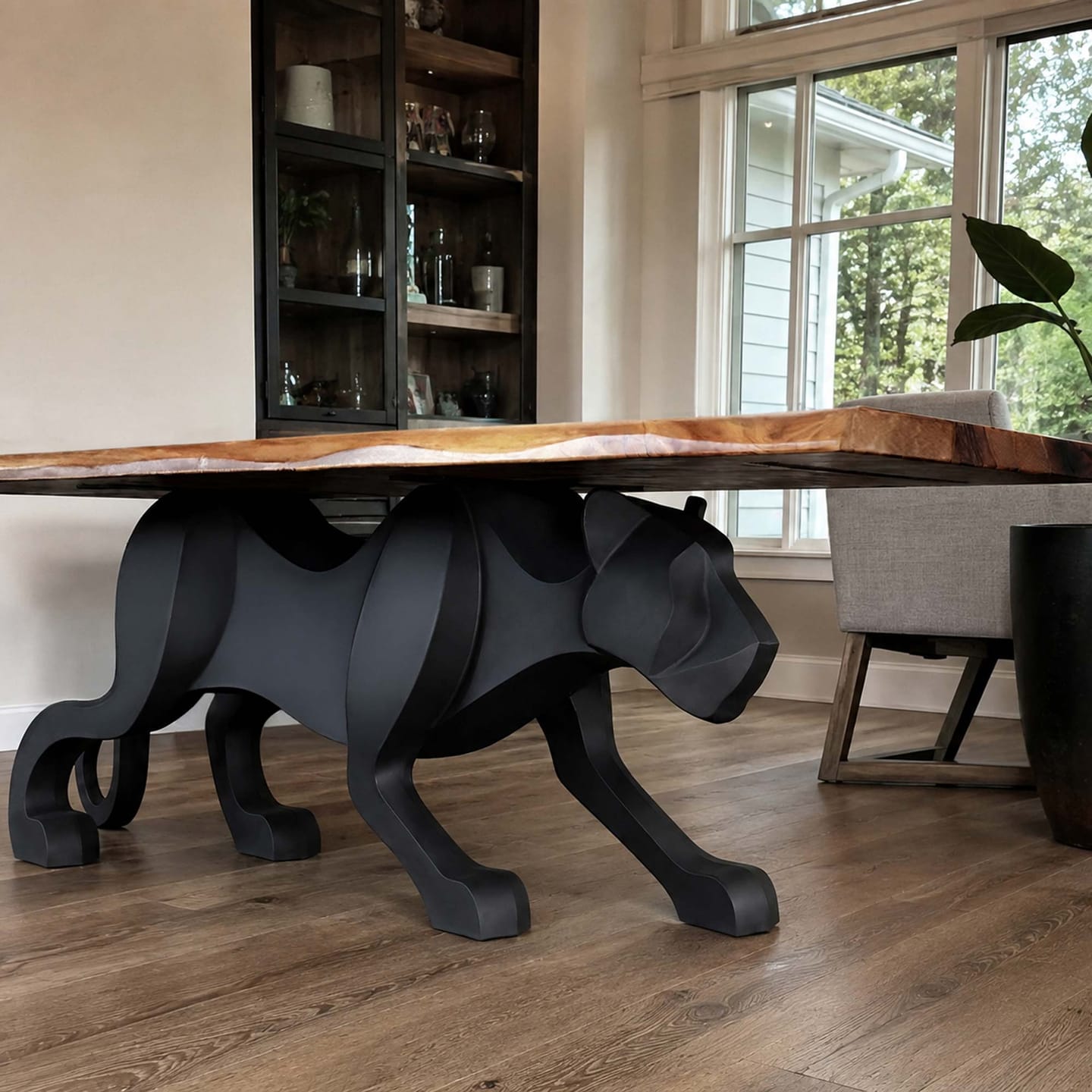 Customer photo review of Dining Table with Metal Table Base for Modern Kitchen - 703 Panthera