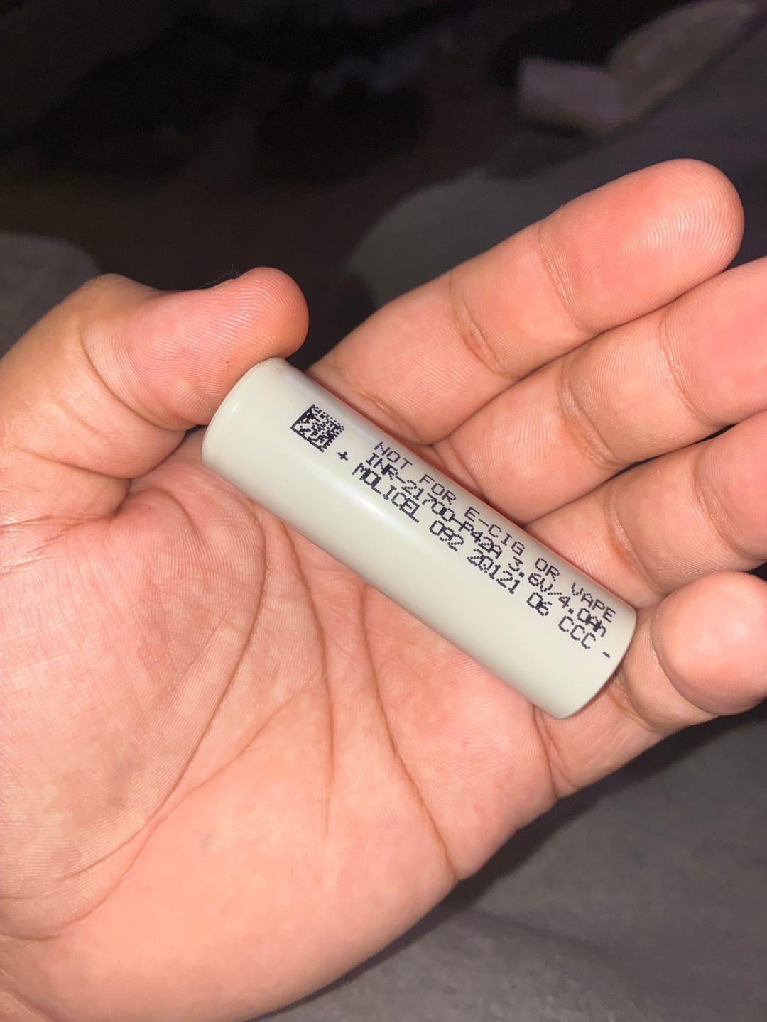 Customer photo review of Molicel P42A 21700 4200mAh 45A Battery