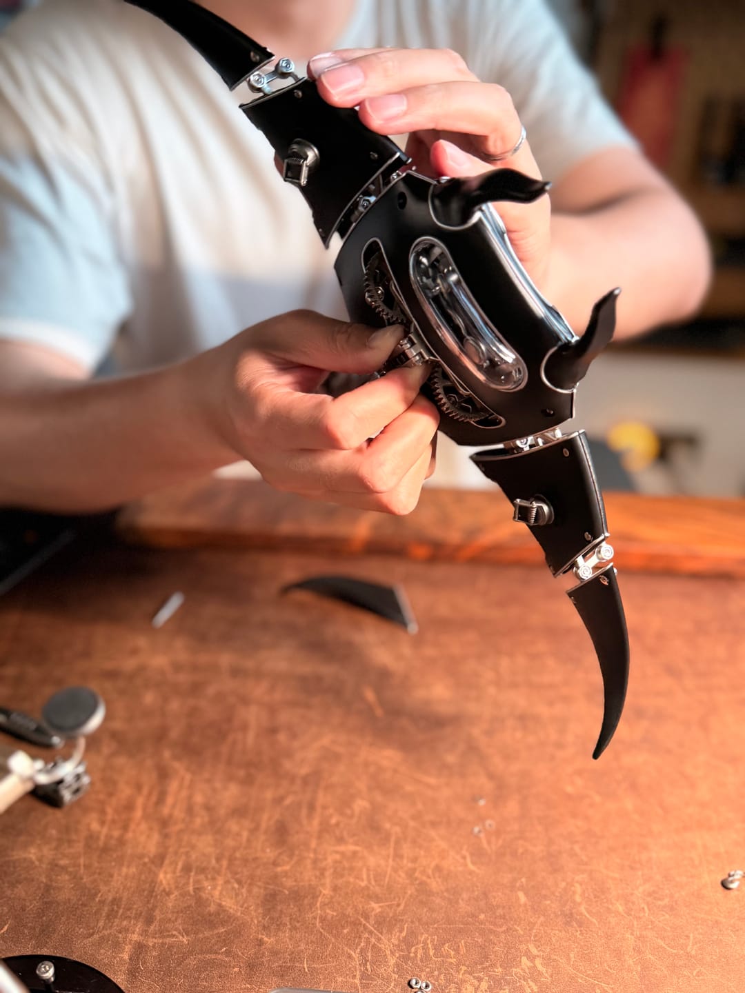 Customer photo review of Innovative Mechanical Steampunk Style Manta Ray 3D Metal Model