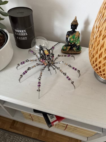 Customer photo review of Plasma Spider Model Kit – Cyberpunk 3D Metal Puzzle