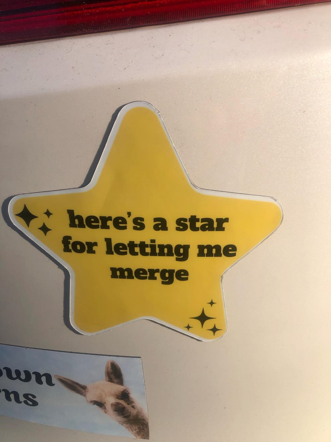 Customer photo review of Here's a star for letting me merge