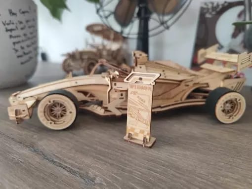 Customer photo review of ROKR Racing Car 3D Wooden Puzzle