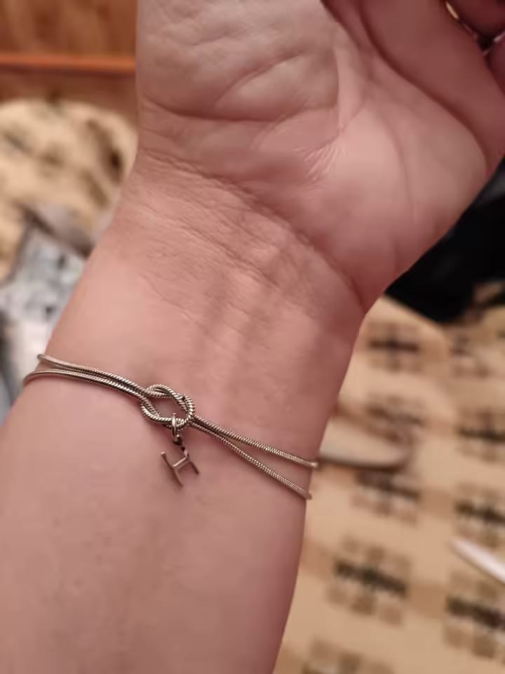 Customer photo review of Forever Entwined Initial Bracelet