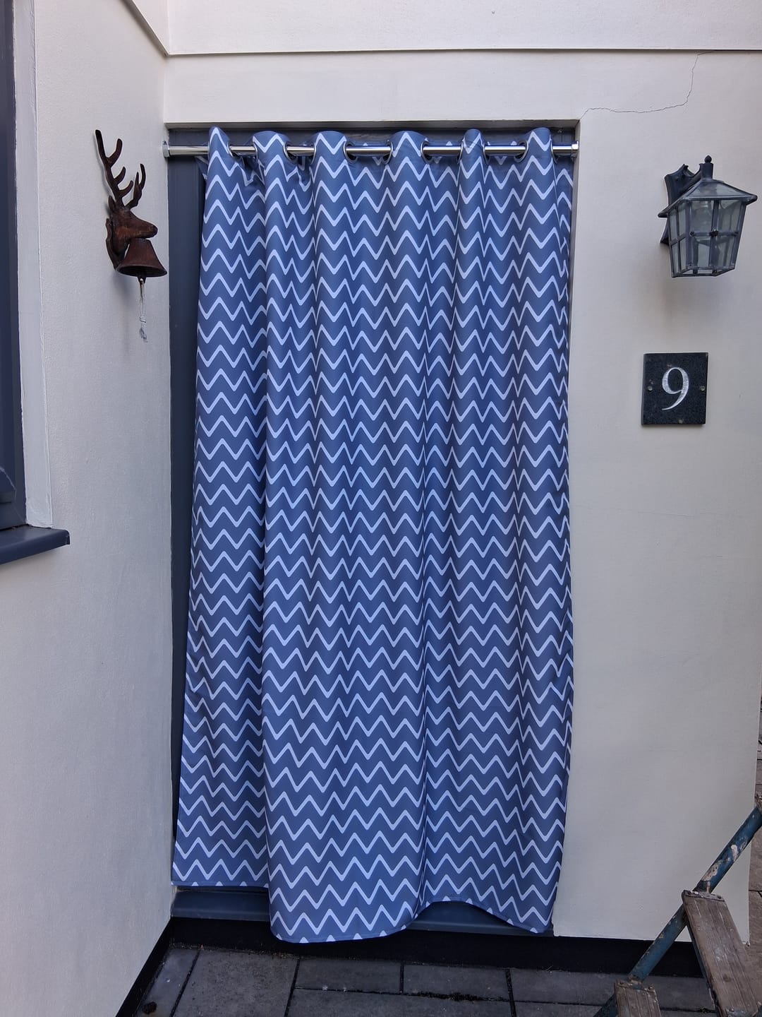 Customer photo review of Chevron Print Water Resistant Fabric