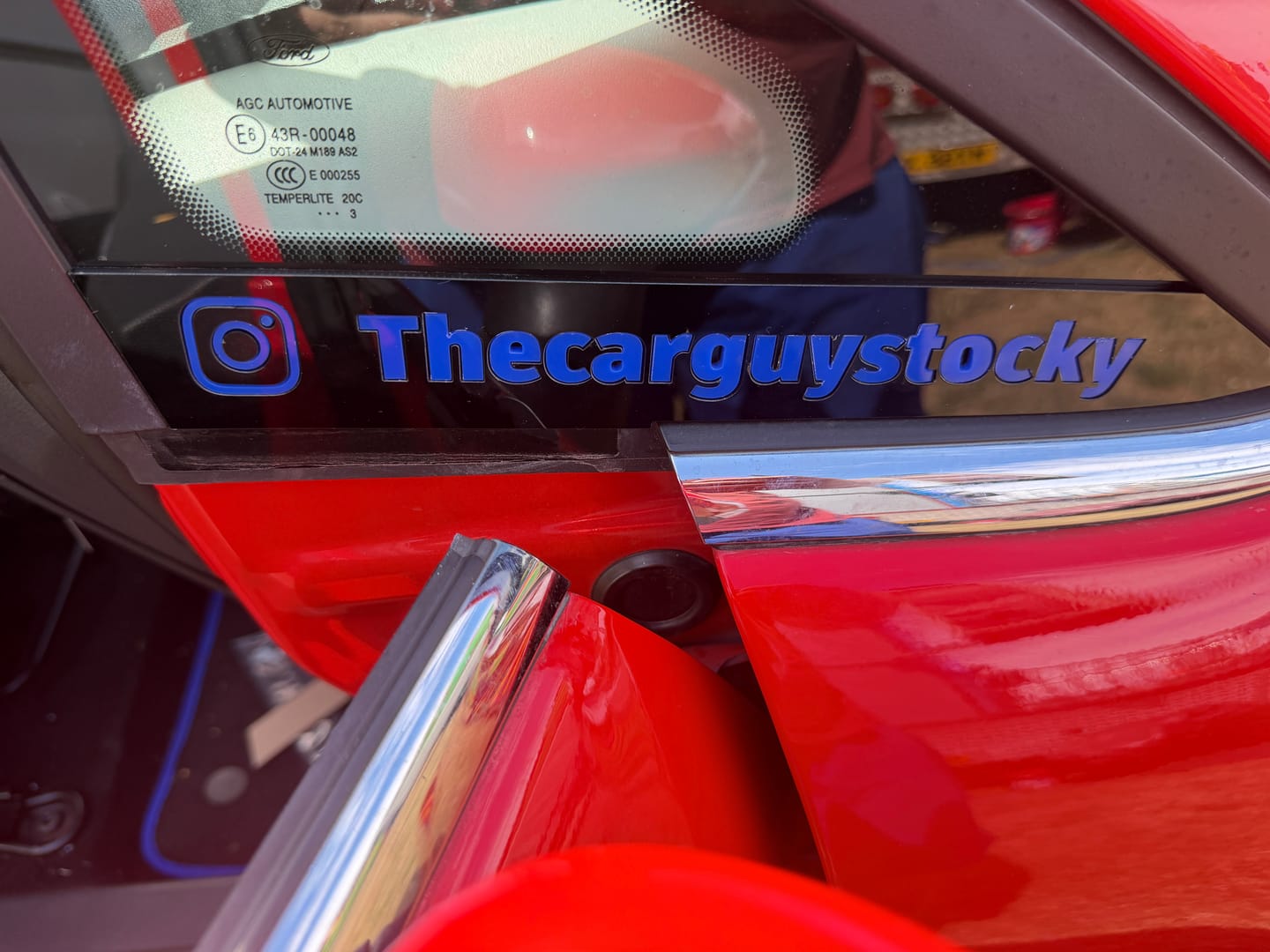 Customer photo review of 3D Acrylic Front Quarter Window Art Banner - Mk7/7.5 Fiesta