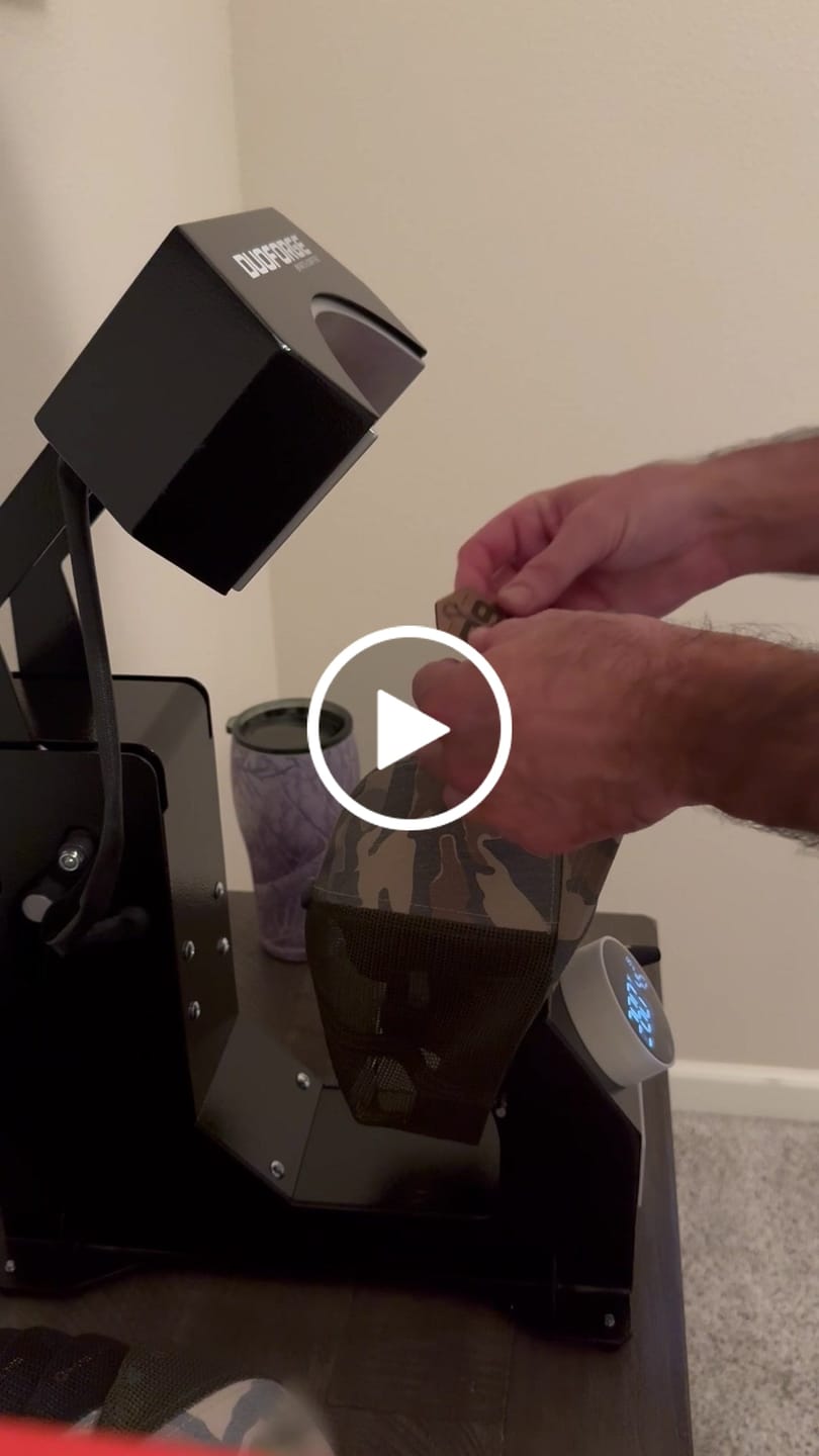Customer video review of DuoForge Automatic Dual-Heat platen Cap Heat Press