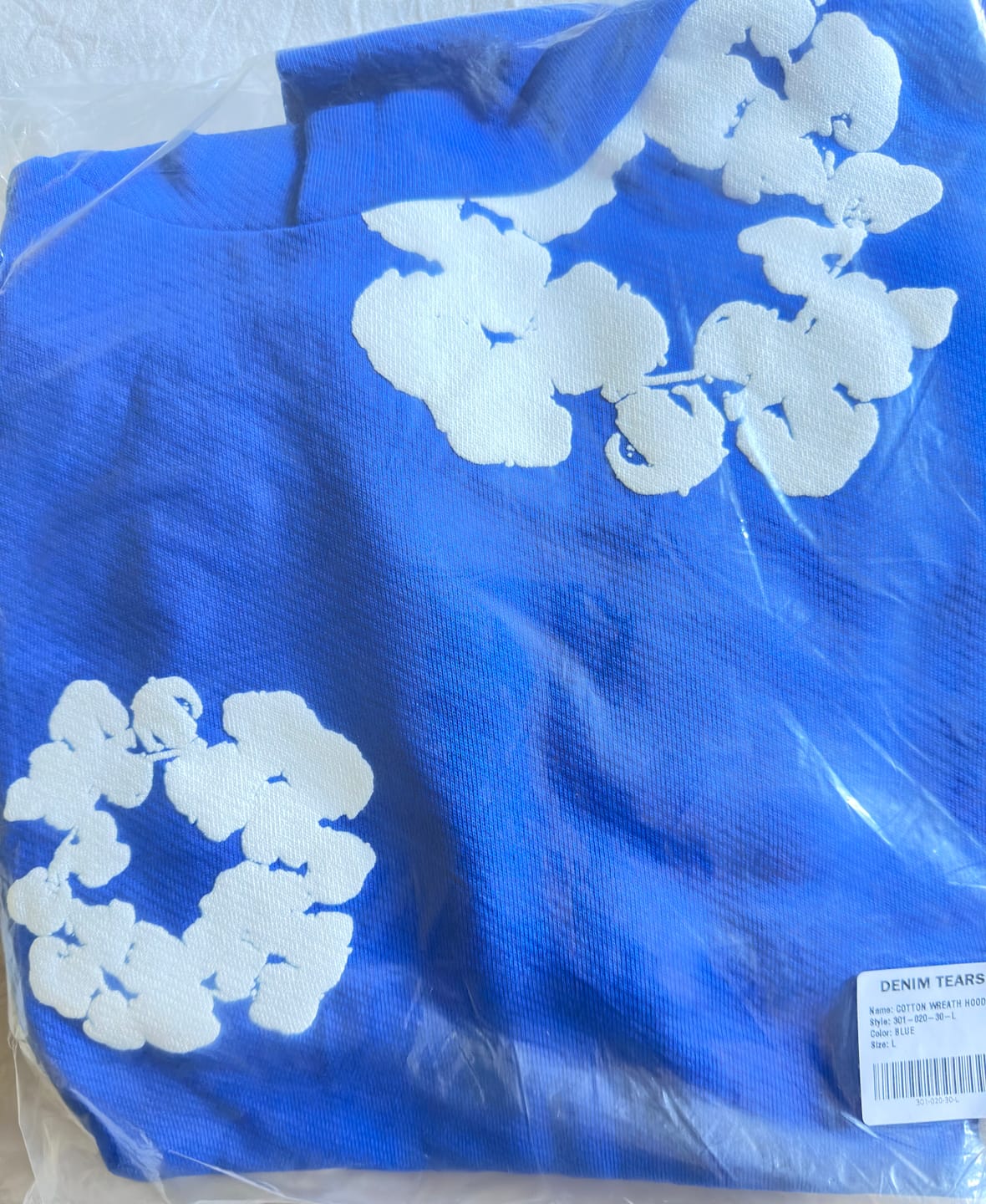 Customer photo review of Denim Tears The Cotton Wreath Sweatshirt Royal Blue