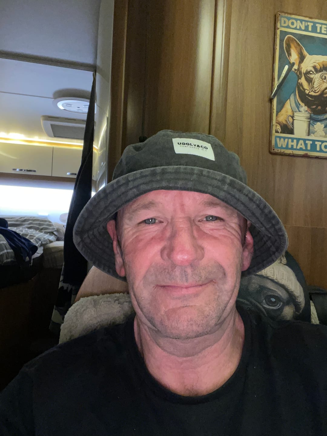 Customer photo review of Acid Wash Black Bucket Hat