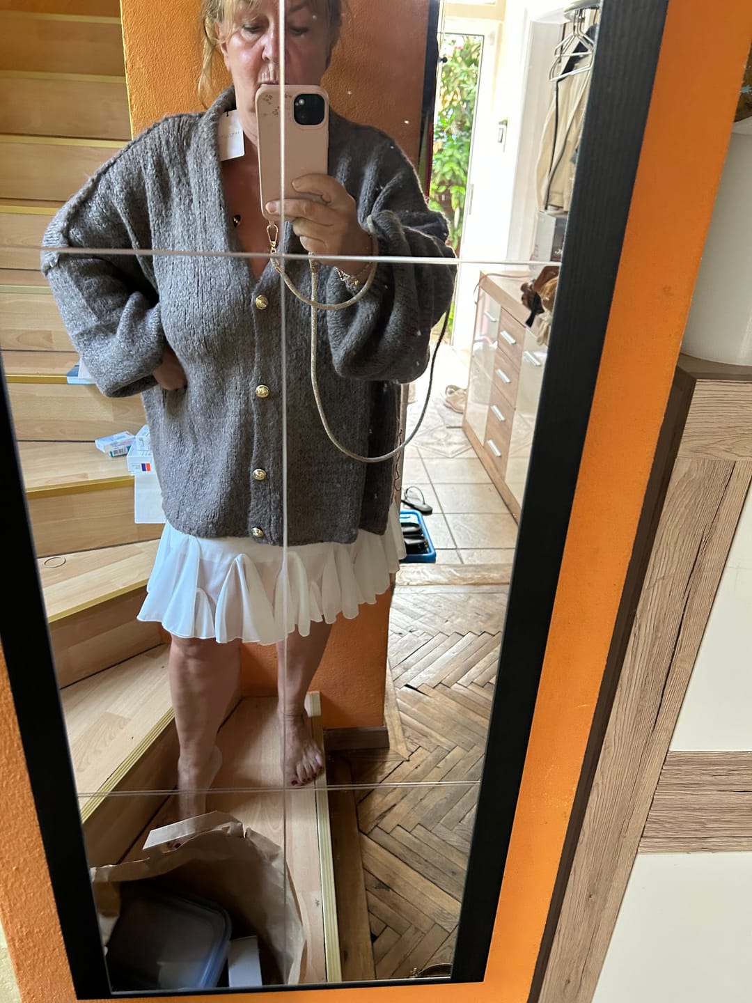 Customer photo review of Limited Bundle Oversized Cardigan "CozyGlam" & Rock "Summer"