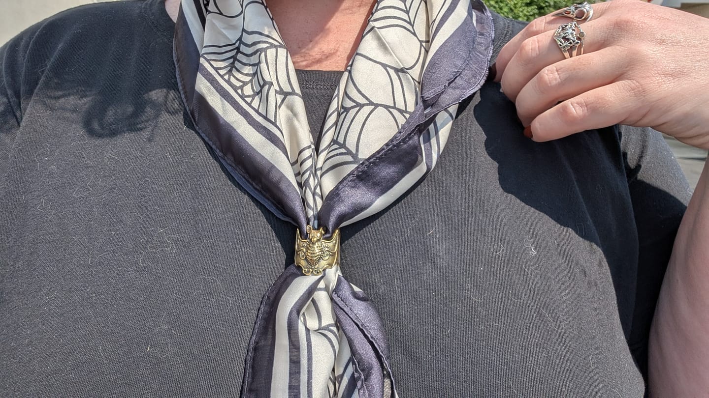 Customer photo review of Bat Bandana Ring