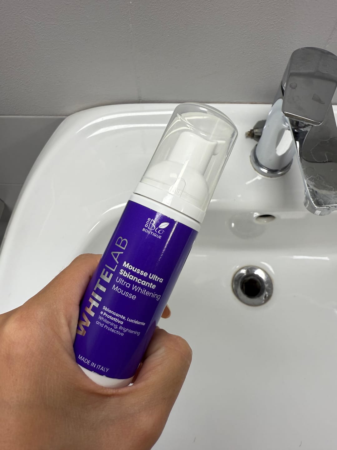 Customer photo review of Mousse Ultra Sbiancante - White Lab