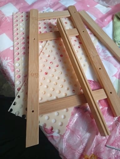 Customer photo review of 2-Tier Retro Bamboo Storage Shelf - Countertop Organizer for Kitchen & Dressing Table