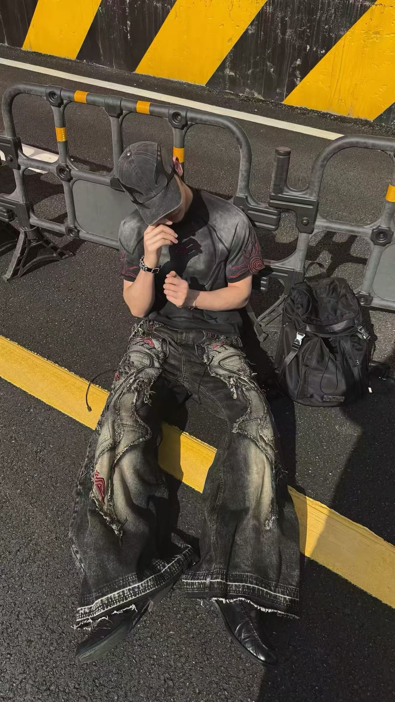 Customer photo review of Wasteland Deconstructed Raw-Edge Distressed Jeans